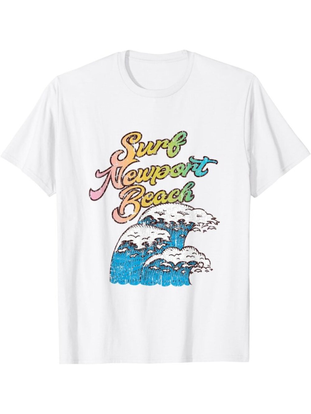 Vintage Retro Surf T-Shirt - Newport Beach California 60s 70s 80s Unisex Tee
